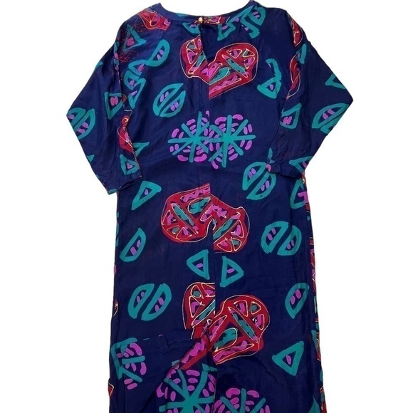 Vintage Adini Small Shift Dress Abstract Art to Wear. - Picture 5 of 12